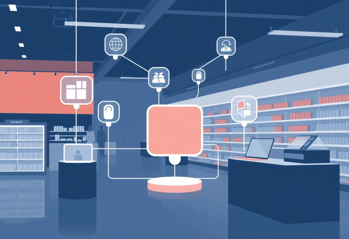 IoT devices connected in a retail environment